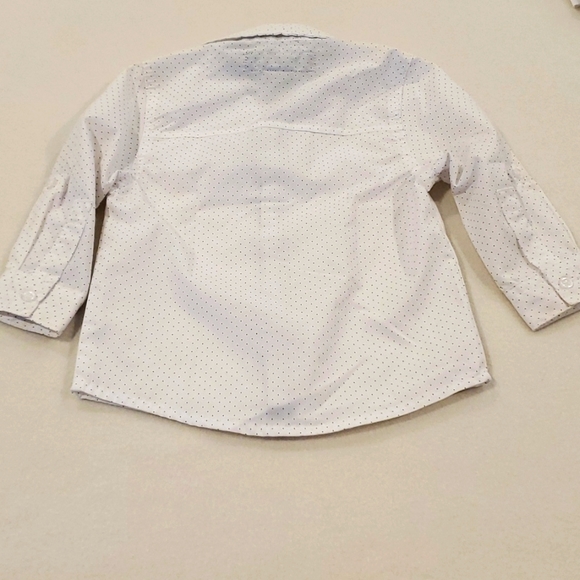 White & Blue Polkadot U.S. Polo Assn. Long Sleeve Button Down - Picture 5 of 7